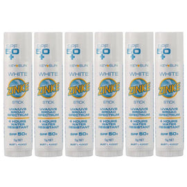 ZINKE SPF 50 Plus White Zinc Stick 5g Pack of 6