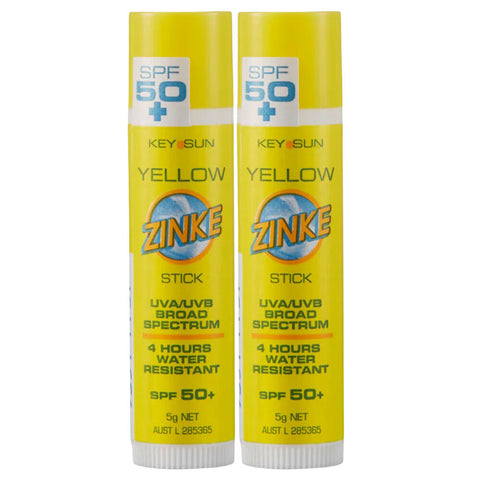 ZINKE SPF 50 Plus Yellow Zinc Stick 5g Pack of 2