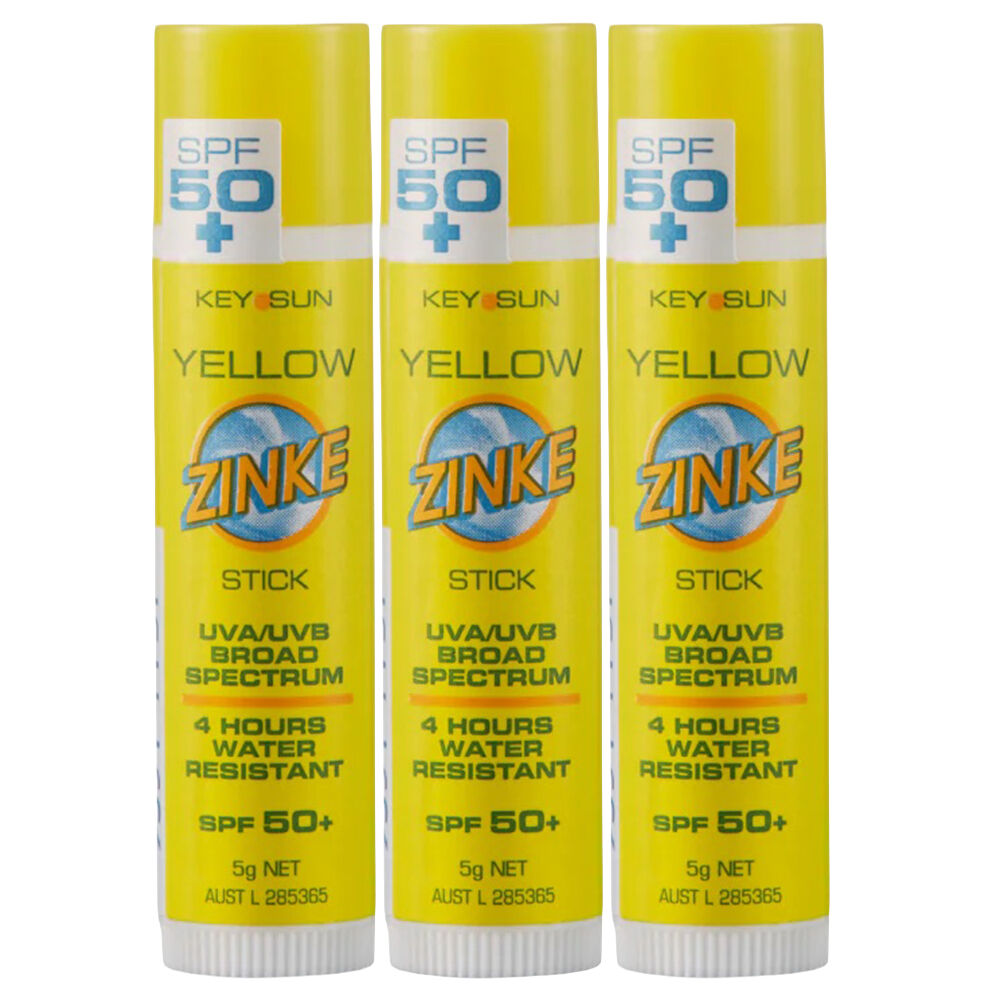 ZINKE SPF 50 Plus Yellow Zinc Stick 5g Pack of 3