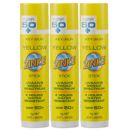 ZINKE SPF 50 Plus Yellow Zinc Stick 5g Pack of 3