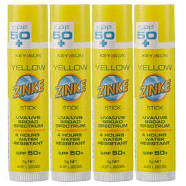 ZINKE SPF 50 Plus Yellow Zinc Stick 5g Pack of 4