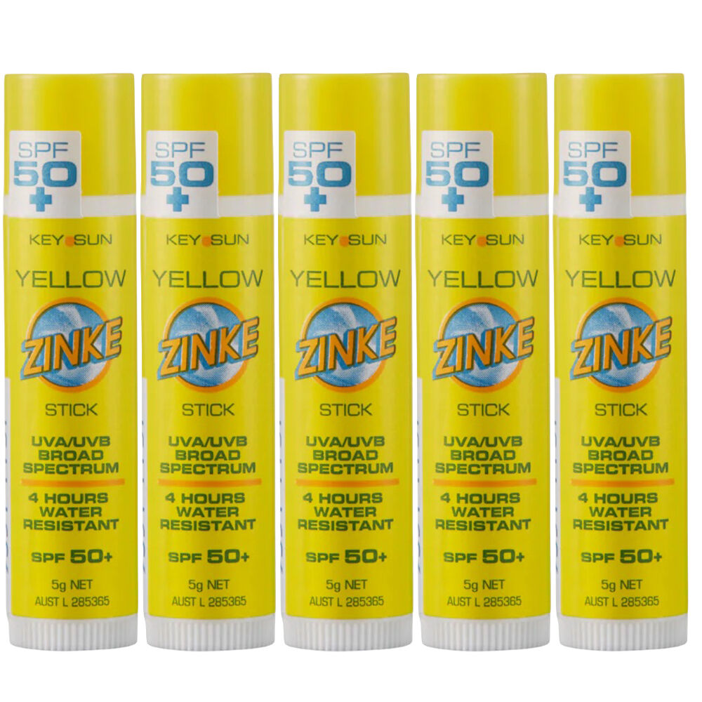 ZINKE SPF 50 Plus Yellow Zinc Stick 5g Pack of 5