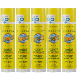 ZINKE SPF 50 Plus Yellow Zinc Stick 5g Pack of 5