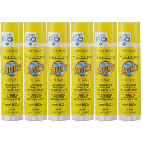 ZINKE SPF 50 Plus Yellow Zinc Stick 5g Pack of 6