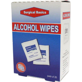 Alcohol Wipes Surgical Basics 20 Per Pack