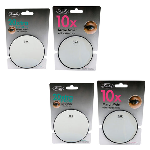 Tender 20x and 10x Magnifying Mirrors Twin Pack 9cm Suction Cups