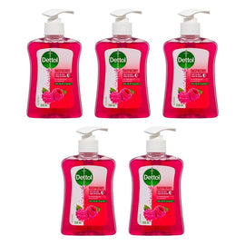 Dettol Antibacterial Liquid Hand Wash Raspberry 250mL Pack of 5