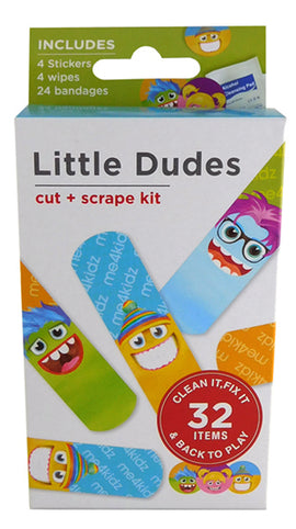 Surgical Basics Little Dudes Kids Wound Closure & Scrape Kit 32 Pieces