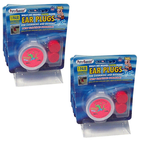 Putty Buddies Floating Silicone Ear Plugs 2 Pack 1 Pair with Case Swimming