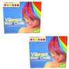 MDI Vibrant Hair Chalk 6 Colours Washes Out Colour Rubs Pack of 2