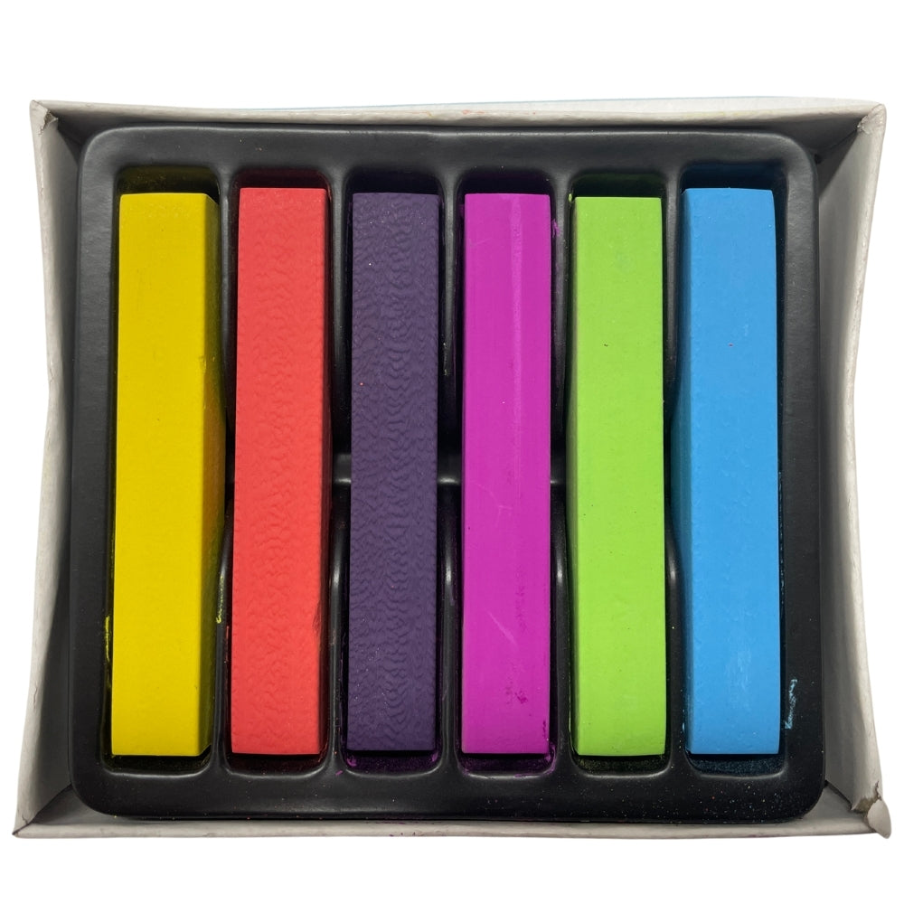 MDI Vibrant Hair Chalk 6 Colours. Colour Rubs in - Washes Out