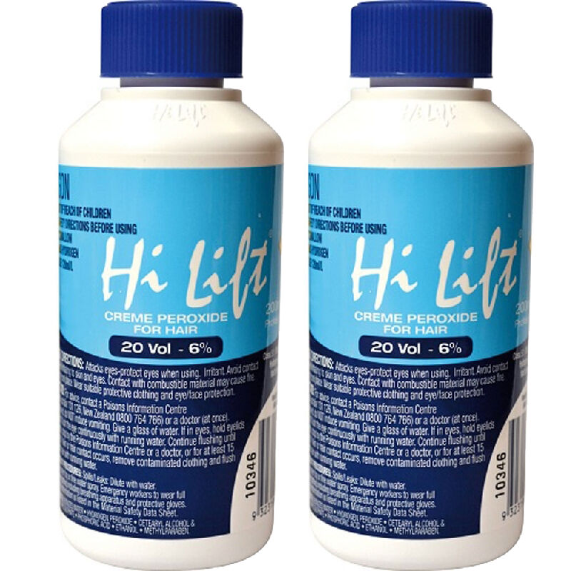 Hi Lift Creme Peroxide 20 Vol 200ml x2 Professional Hair Developer