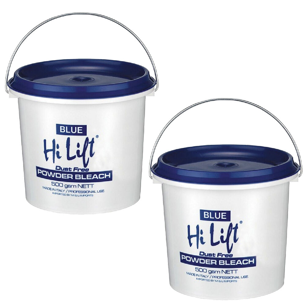 Hi Lift Blue Powder Bleach 2 x 500g Dust Free Fast Acting