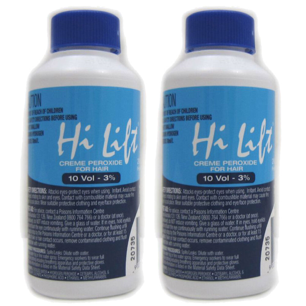 Hi Lift 10 Vol 3% Creme Peroxide 200ml Hair Colour Developer Pack of 2