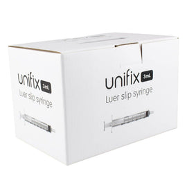 Unifix Syringe 3mL Luer Slip Box of 100
