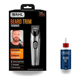 Wahl Beard Trim Rechargeable Trimmer + Blade Oil Care Kit