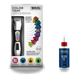 Wahl Color Trim Groomsman Rechargeable Multigroomer + Blade Oil Care Kit
