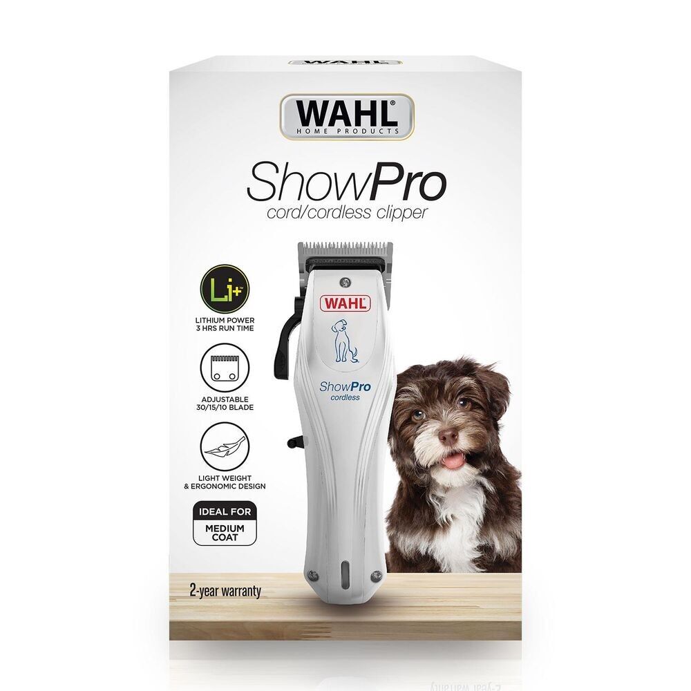 Wahl ShowPro Cord/Cordless Pet Clipper + Blade Oil Care Kit