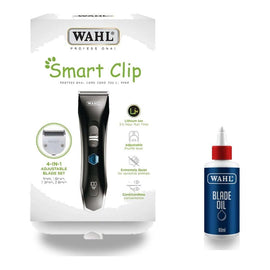 Wahl Smart Clip Professional Cord/Cordless Animal Clipper + Blade Oil Care Kit