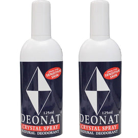 Deonat Crystal Natural Spray Deodorant 125ml x 2 Fragrance Free