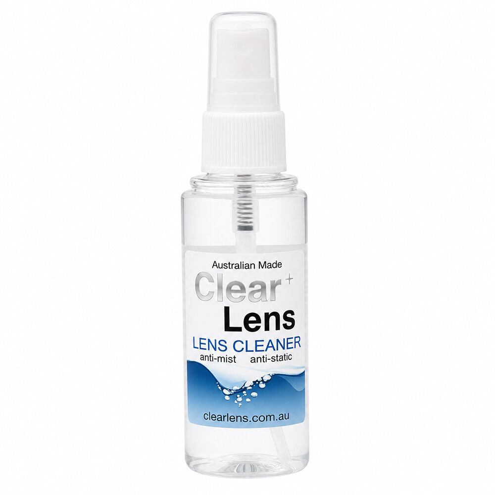 Clear Lens Cleaner Solution for Plastic and Glass Eyewear 2 x 60ml