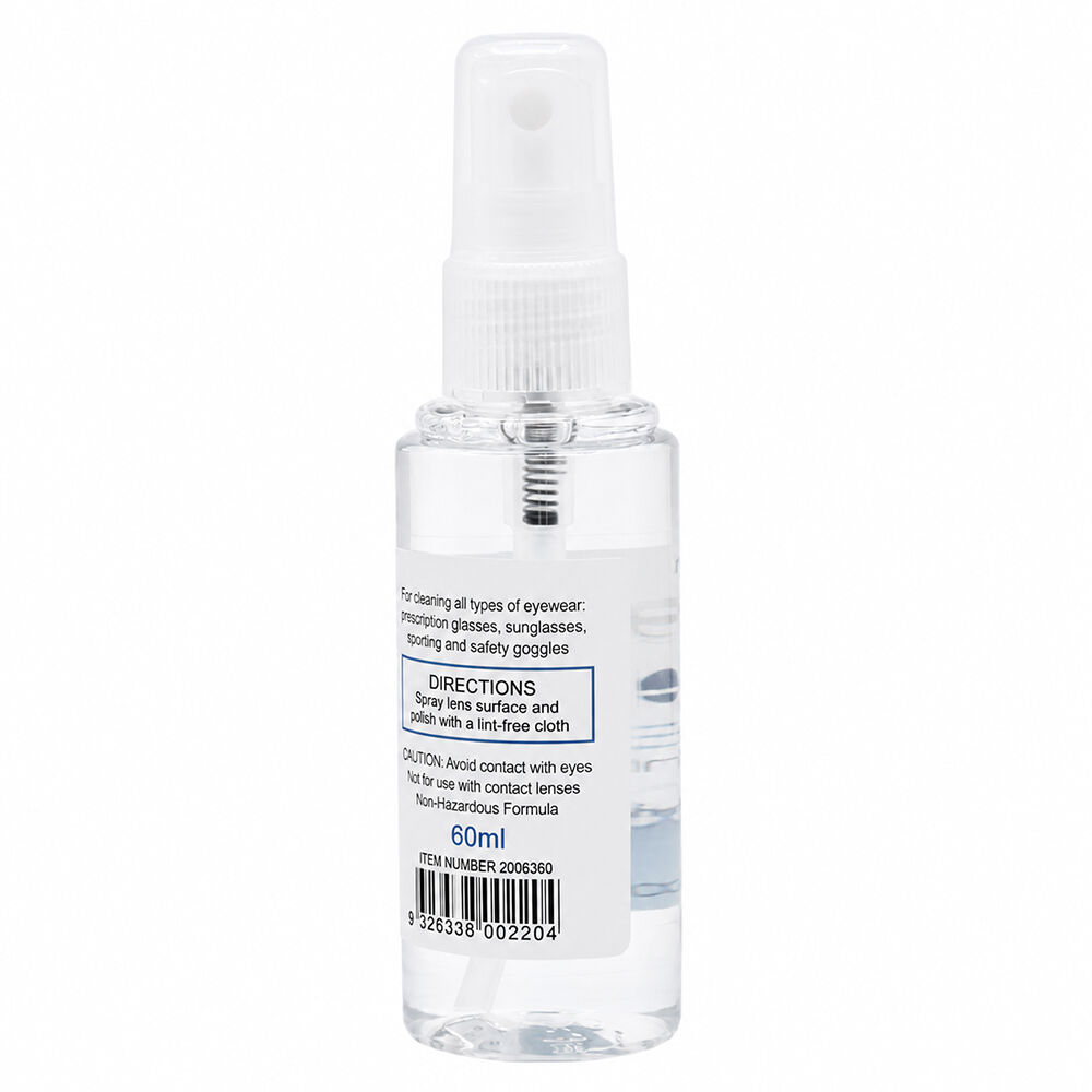 Clear Lens Cleaner Solution for Plastic and Glass Eyewear 2 x 60ml