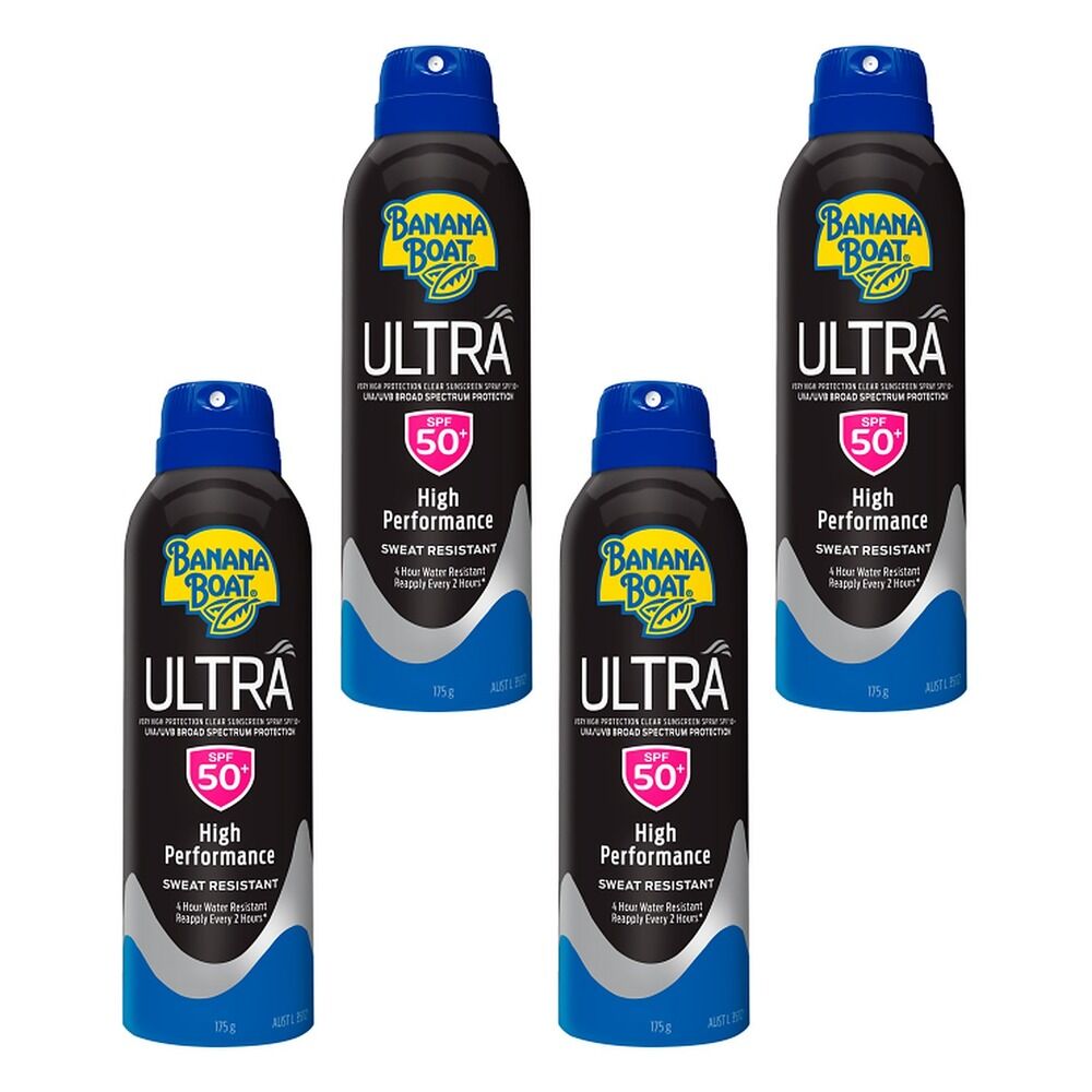 Banana Boat Ultra Clear Spray SPF50+ 175g Pack of 4