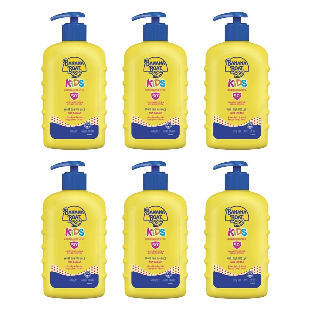 Banana Boat Kids Sunscreen Lotion SPF 50+ 400g Pack of 6