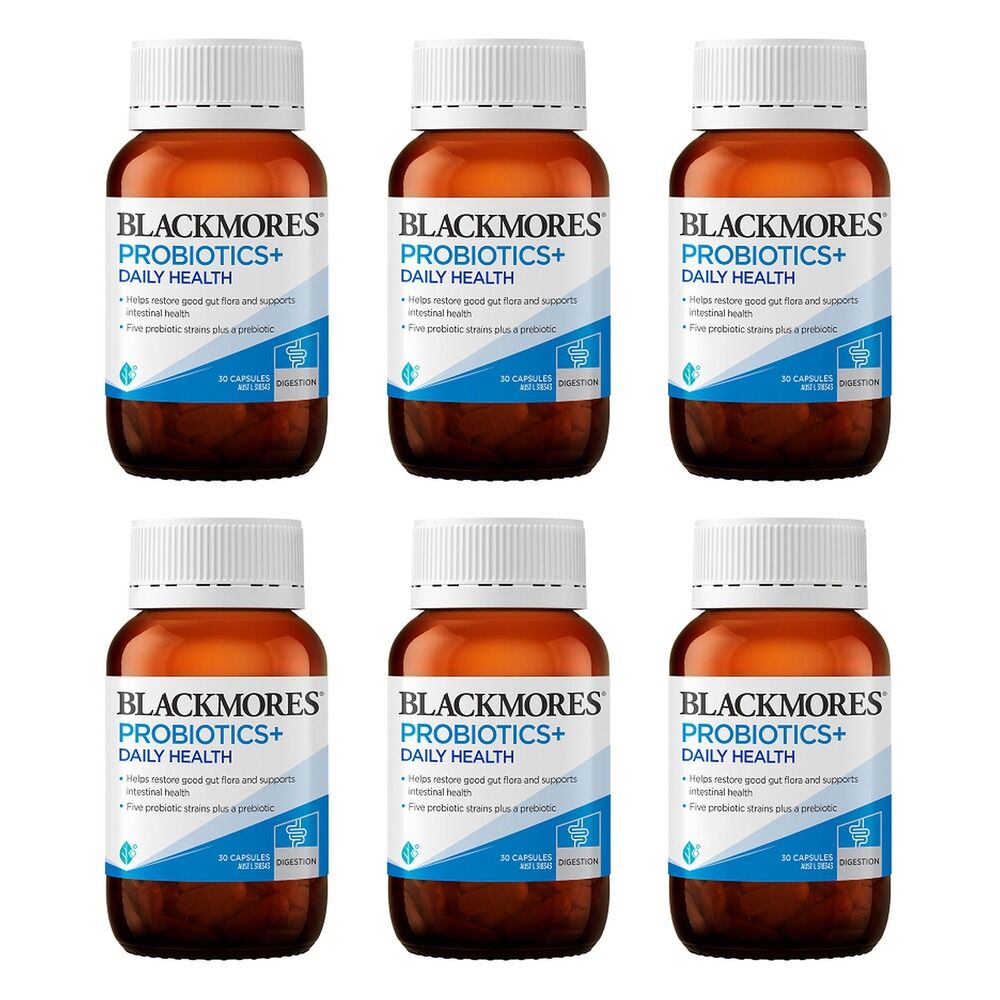 Blackmores Probiotics+ Daily Health 30 Capsules Pack of 6