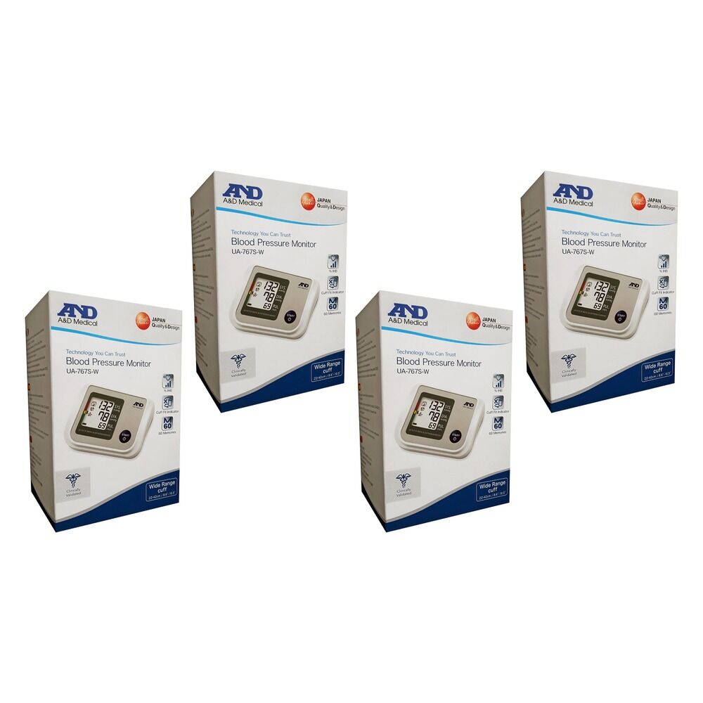 A&D Digital Blood Pressure Monitor Wide Cuff Pack of 4