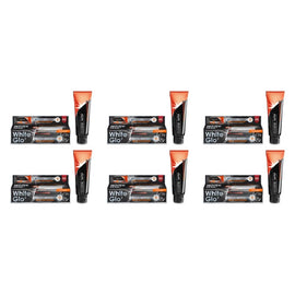 White Glo Deep Stain Remover Toothpaste with Charcoal 150g Pack of 6