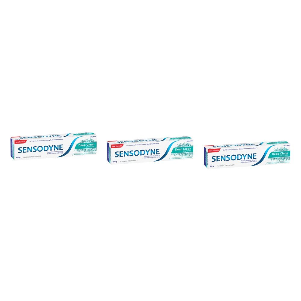 Sensodyne Deep Clean Toothpaste 100g Pack of 3