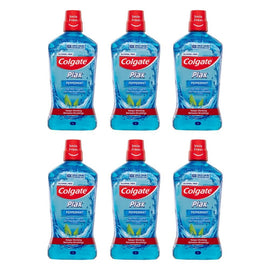 Colgate Plax Alcohol Free Peppermint Mouthwash 1L x 3 Bundle of 6