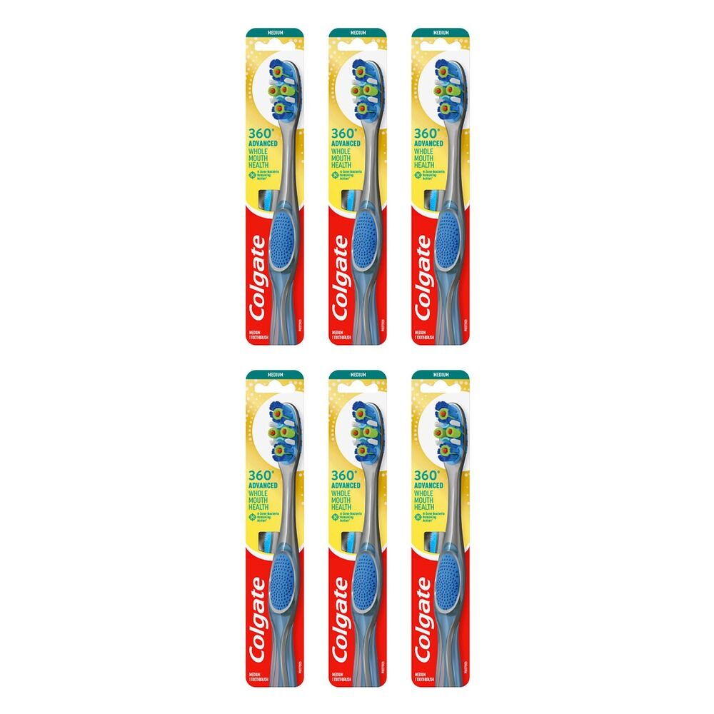 Colgate 360 Advanced Medium Toothbrush Pack of 6