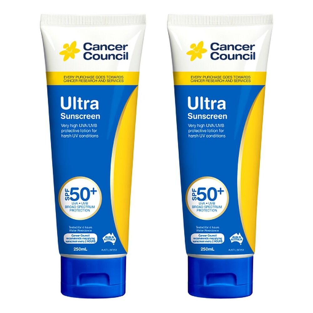 Cancer Council Ultra Sunscreen SPF 50+ 250mL Pack of 2