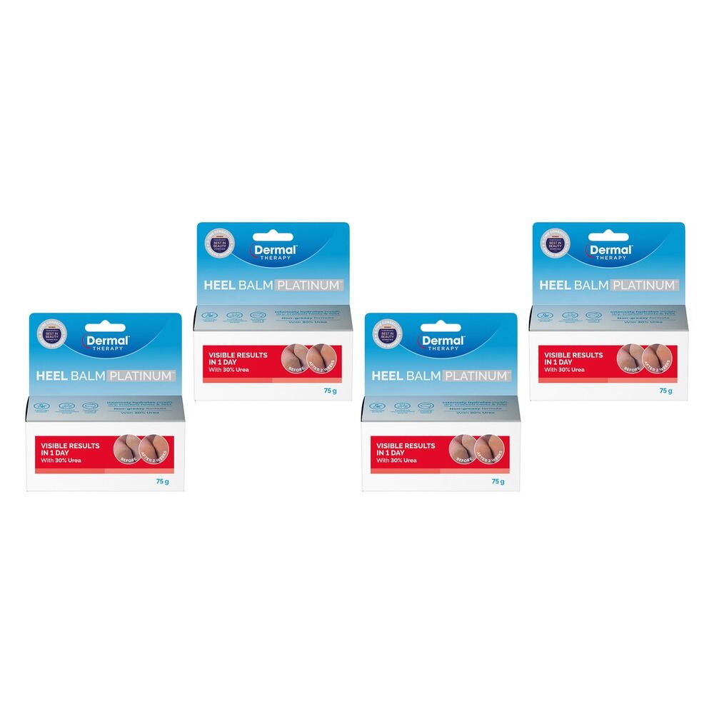 Dermal Therapy Heel Balm Platinum 75g Pack of 4