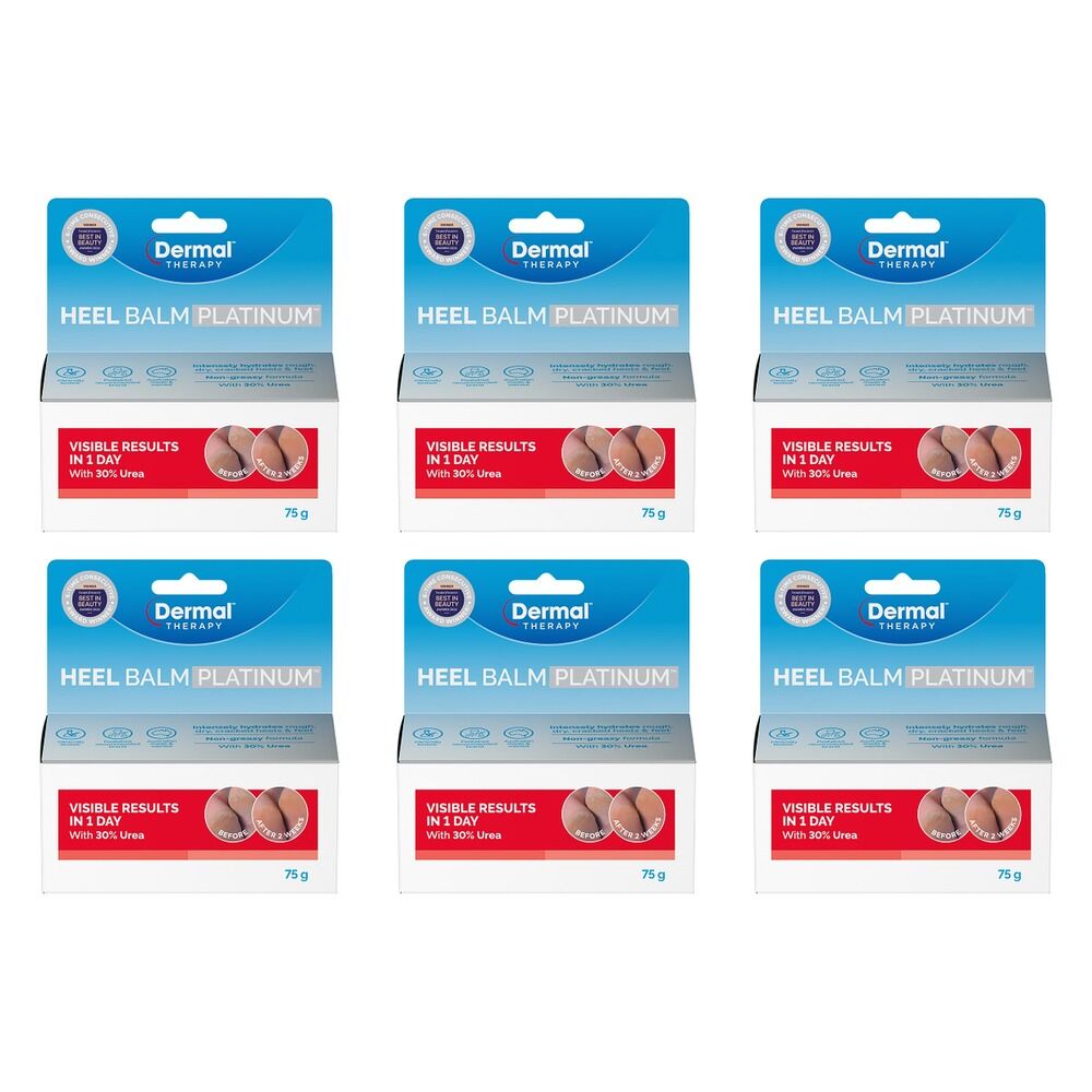 Dermal Therapy Heel Balm Platinum 75g Pack of 6