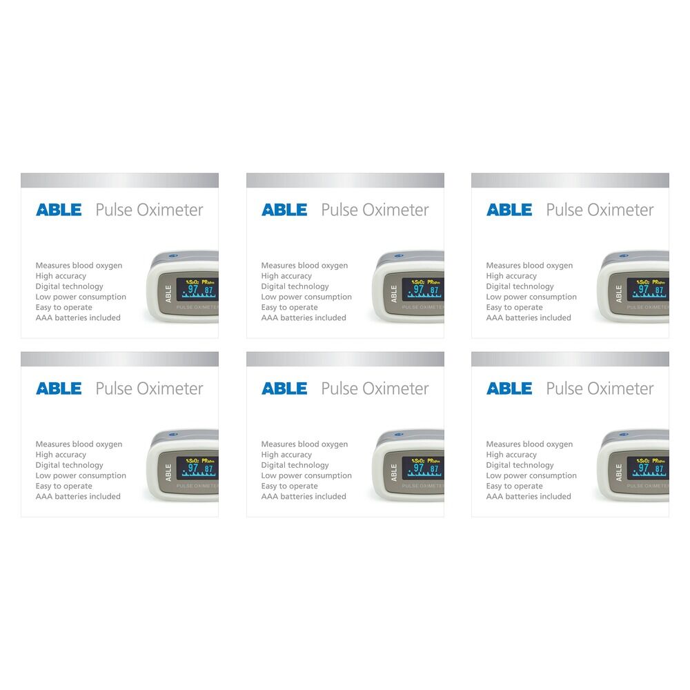 Able Fingertip Pulse Oximeter Pack of 6