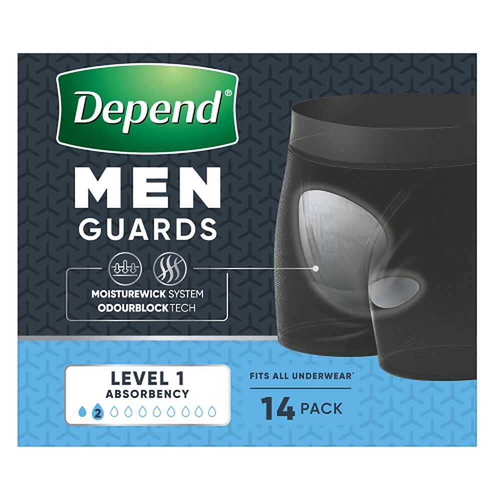 Depend Shields for Men Light 14 Pack x 6
