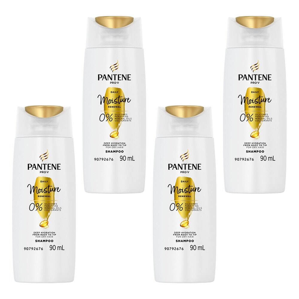Pantene Pro-V Daily Moisture Renewal Shampoo 90mL Pack of 4