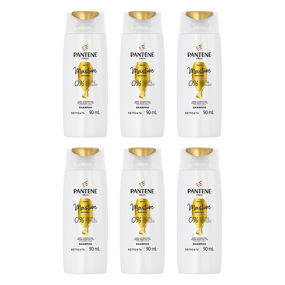 Pantene Pro-V Daily Moisture Renewal Shampoo 90mL Pack of 6