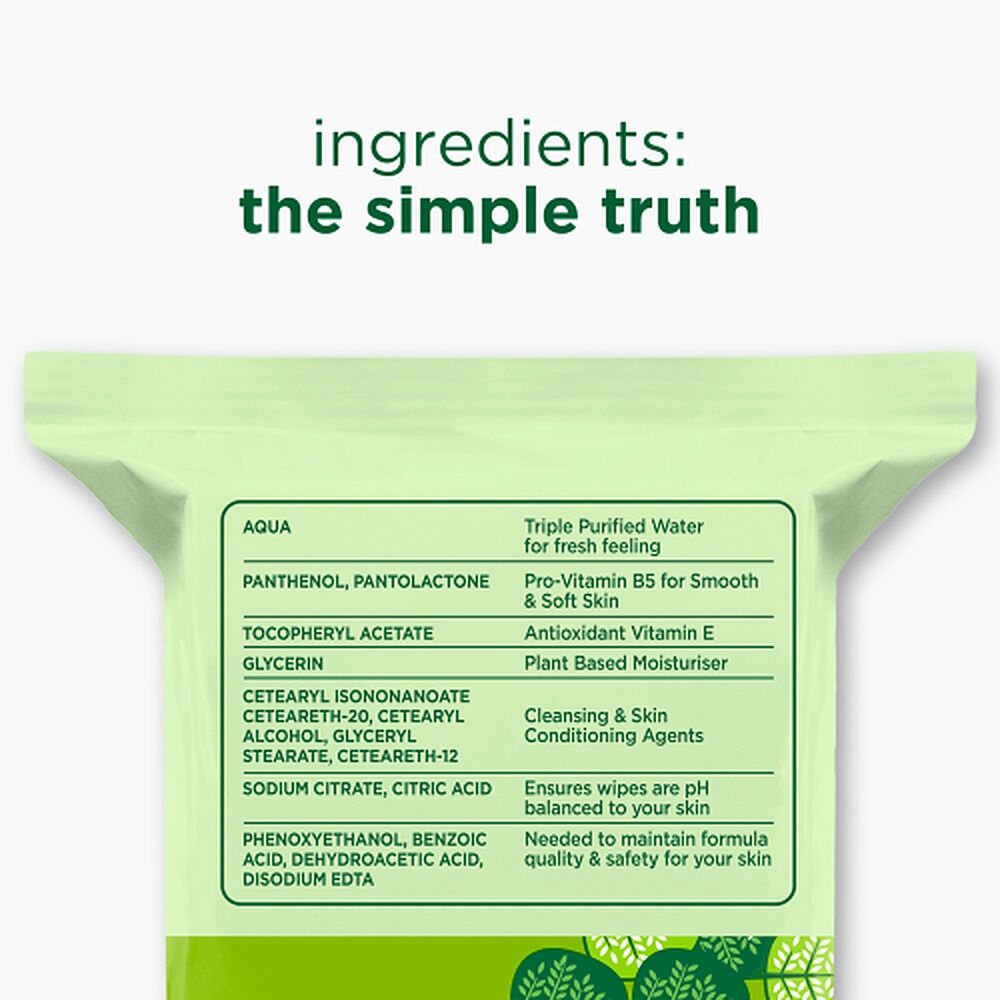 Simple Biodegradable Cleansing Wipes 15 x 7 Pack