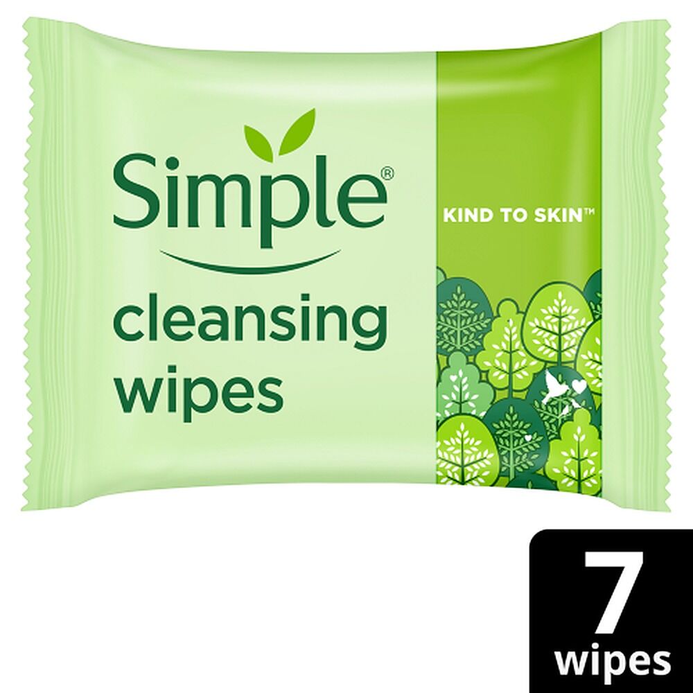 Simple Biodegradable Cleansing Wipes 15 x 7 Pack
