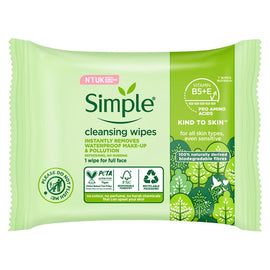 Simple Biodegradable Cleansing Wipes 15 x 7 Pack