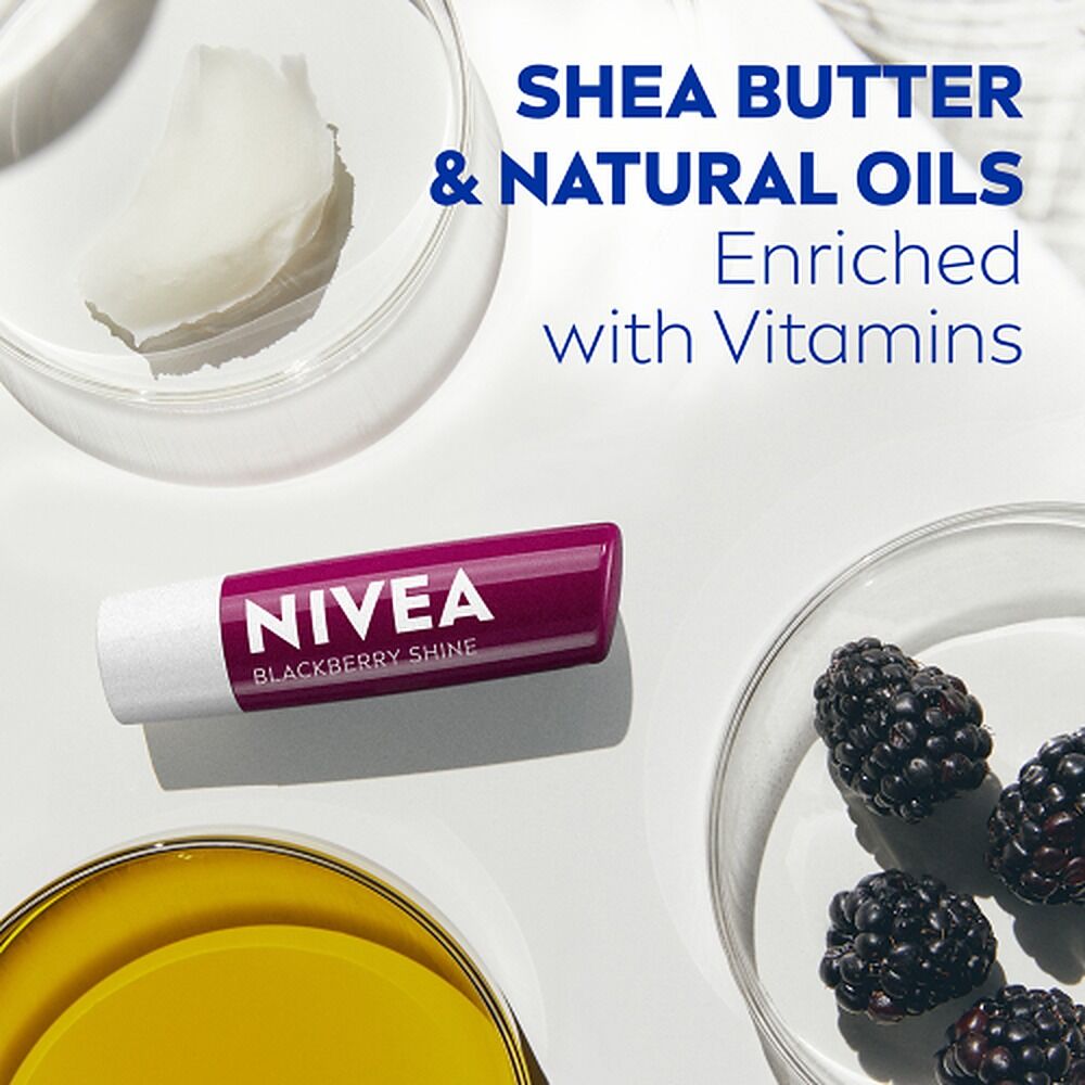 NIVEA 24h Melt-In Moisture Blackberry Shine Lip Balm 4.8g