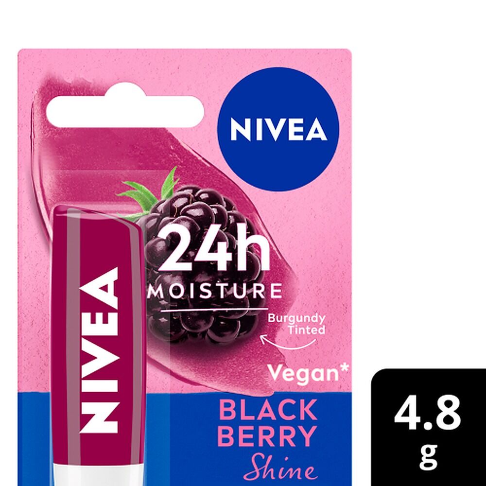 NIVEA 24h Melt-In Moisture Blackberry Shine Lip Balm 4.8g