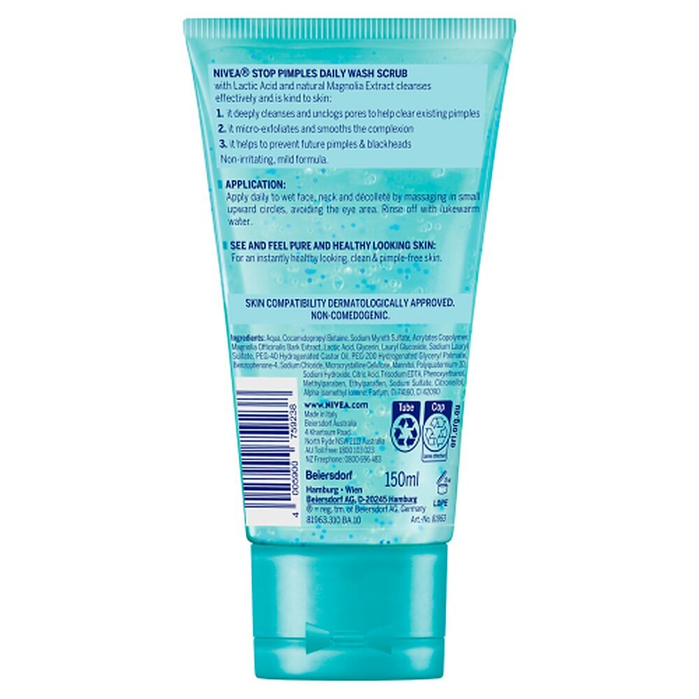 NIVEA Stop Pimples Daily Wash Scrub 150mL