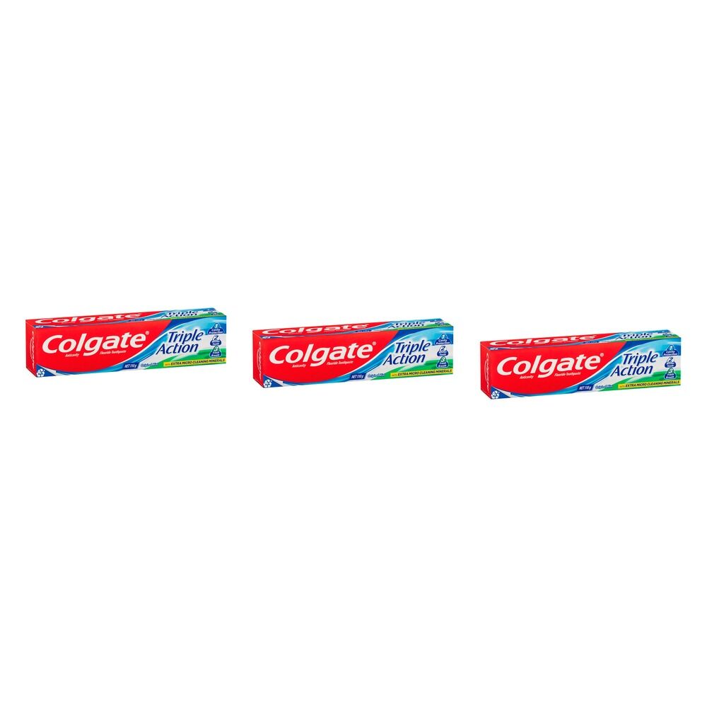 Colgate Triple Action Toothpaste Original Mint with Micro Minerals Pack of 3