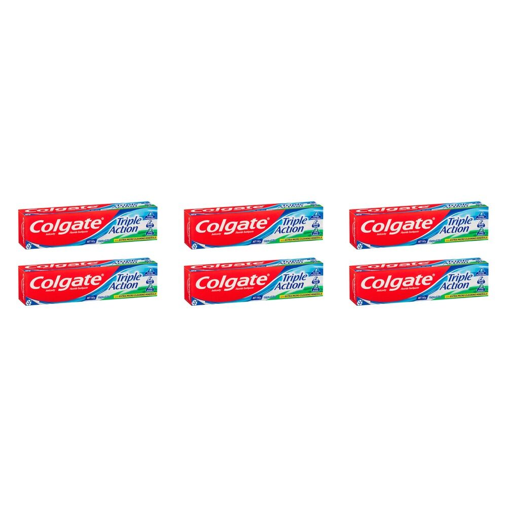 Colgate Triple Action Toothpaste Original Mint with Micro Minerals Pack of 6