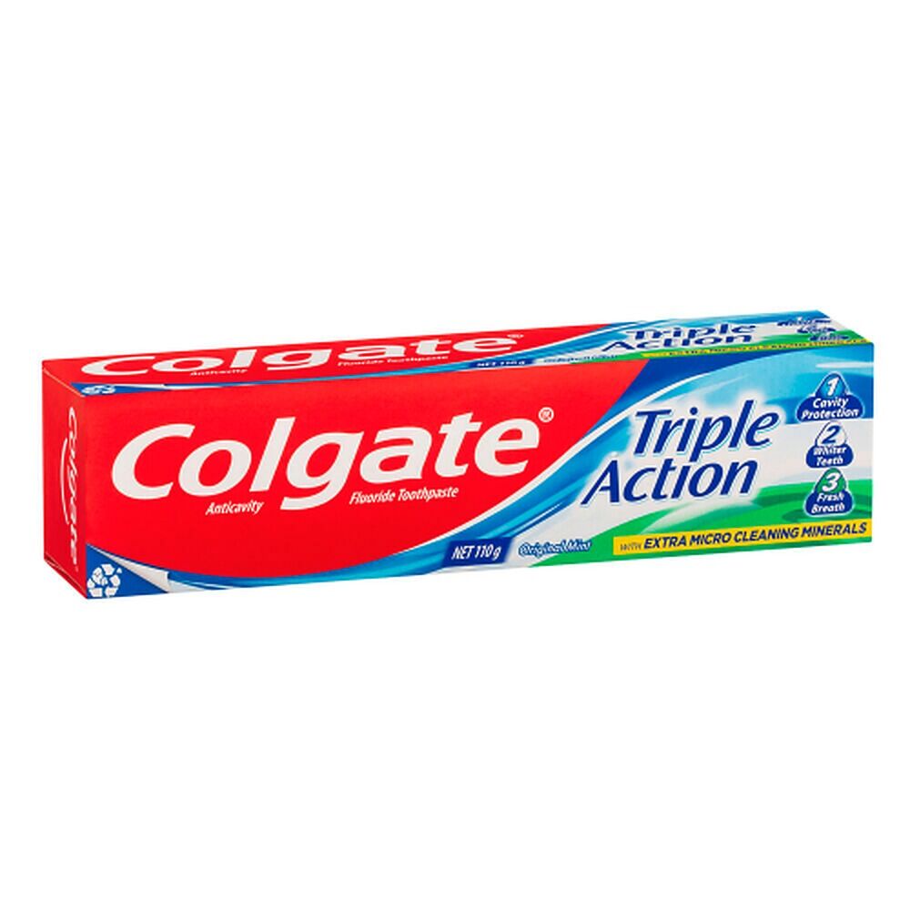 Colgate Triple Action Toothpaste Original Mint with Micro Minerals 110g
